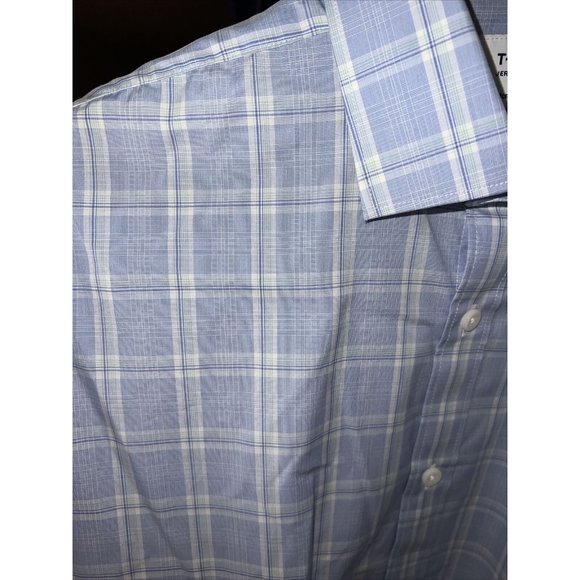 TM LEWIN Slim Fit LS Non-Iron Dress Shirt sz 16 35 Blue - Picture 2 of 5